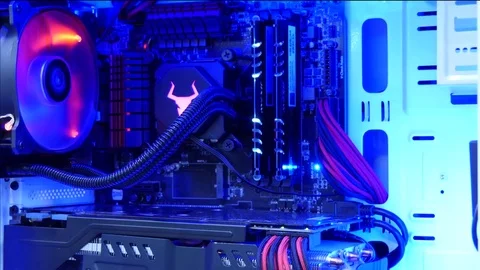 Inside a high performance computer. Rome, Italy 2017. 動画素材 74524713