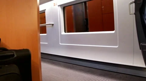 Inside the high speed train compartment 動画素材 54609464