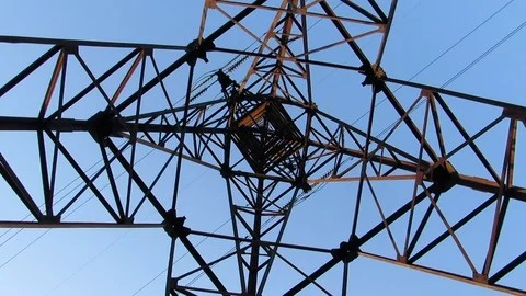 Inside the high voltage post Stock Footage 129759374