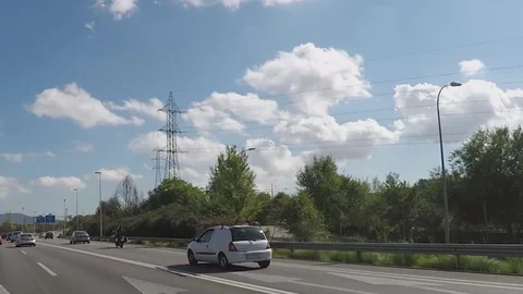 From Inside The Highway Vídeo Stock 87469599