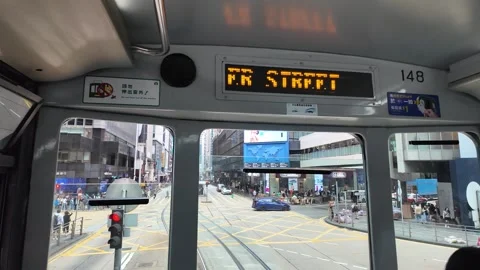 Inside the Hong Kong Tram Ride April 4 2025 Stock Footage 306723817