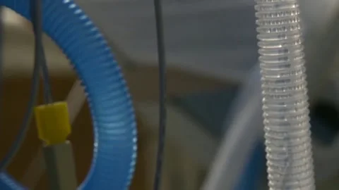 Inside hospital quickly getting overwhelmed with COVID-19 patient (3) Stock Footage 145591908