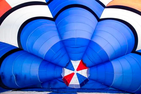 Inside a hot air balloon Stock Photos