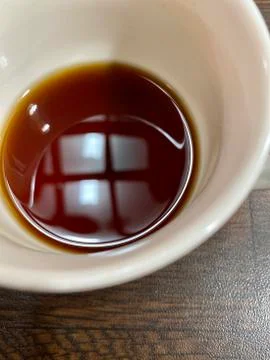 Inside a hot coffee mug Stock Photos