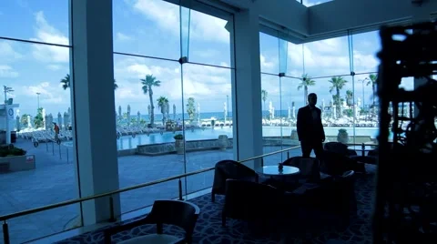 Inside Hotel Pool View Stock Footage 44247915