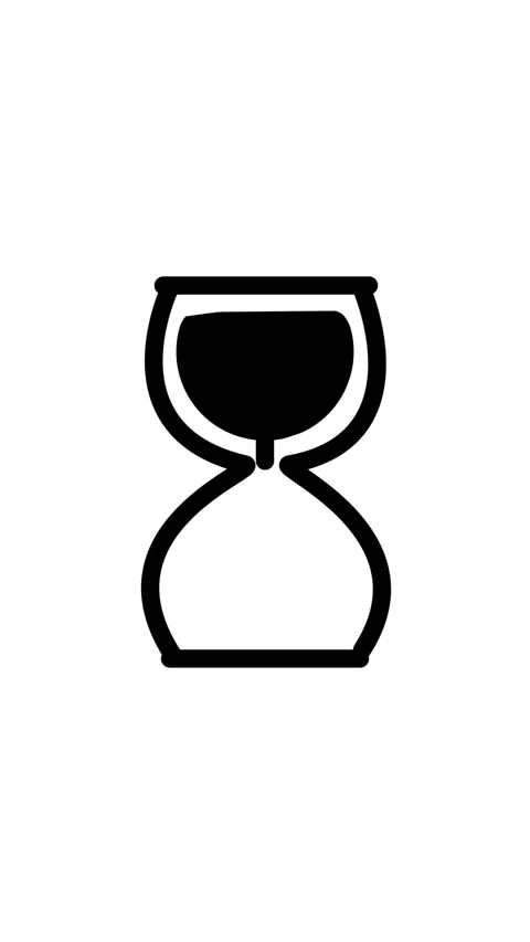 Inside hourglass Falling sand showing the passing time of white background,.. Stock Footage 337463166