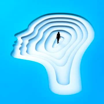 Inside the human mind, illustration Stock Illustration