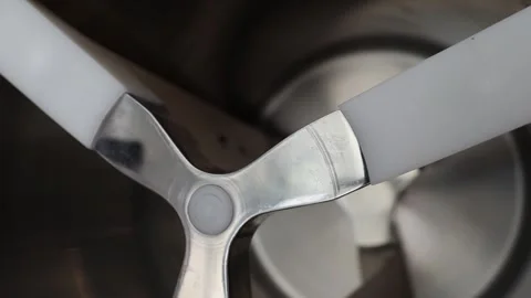 Inside of the Ice Cream Maker, Close up Shot Stock Footage 267562110