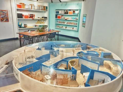 Inside image of a library Stock Photos