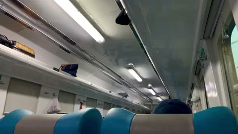 Inside of Indonesian Railways Train Stock Footage 233779314