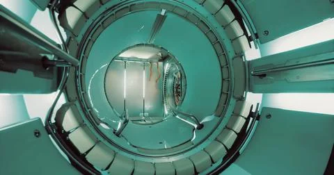 Inside the inner workings of the International Space Station module Ilustración de archivo