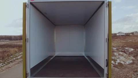 Inside an insulated van, interior of an insulated van, insulated van Stock Footage 254265471