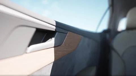 Inside Interior of prestige modern car Stock Illustration