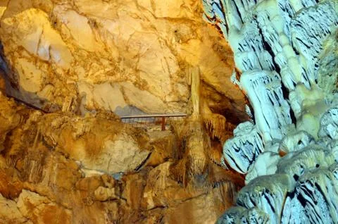 Inside the Ispingoli Cave karst in Sardinia Italy Stock Photos