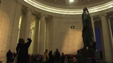 Inside the Jefferson Memorial, Washington DC Stock Footage 24614673