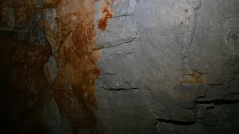 Inside the karst cave in Slovenia Stock Footage 150960902