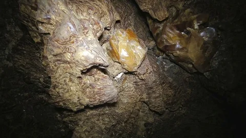 Inside the karst cave of Ternopil Stock Footage 70151257