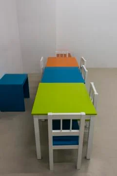 Inside of the kindergarten classroom Stock Photos