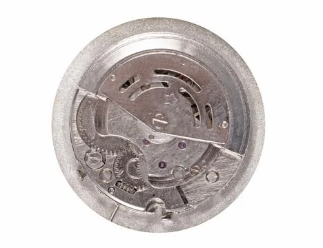 The inside of a kinetic watch Stock Photos