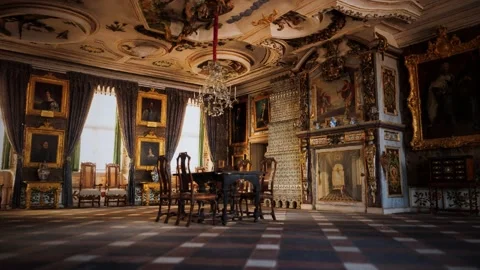 Inside the kings hall interior Stock Footage 135925343
