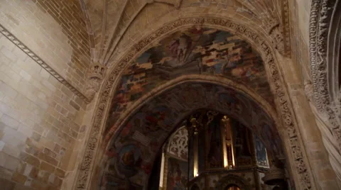 Inside Knights of the Templar (Convents of Christ) Castle Stock Footage 56859291
