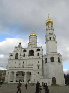 Inside Kremlin. View of Ivan the Great Bell Tower, MOSCOW, RUSSIA Stock Photos