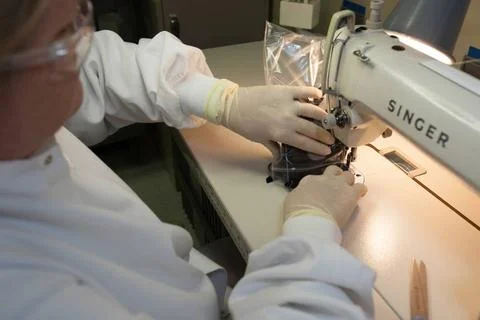 Inside a laboratory in the Space Station Processing Facility at NASAs Ken.. Stock Photos