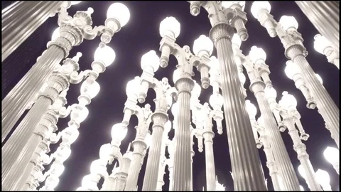 Inside LACMA's Urban Lights Vídeos de archivo 108637194