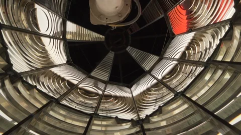Inside Lantern Room of a Lighthouse, 4K UHD Stock Footage 91670609