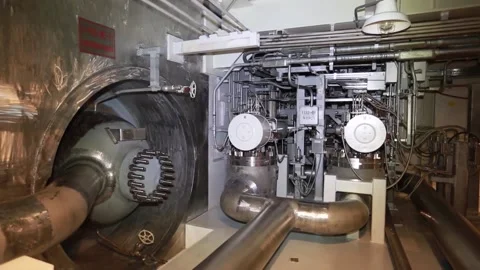 Inside large equipment Stock Footage 234495647