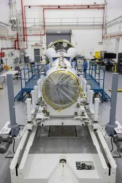 Inside the Launch Abort System Facility at NASAs Kennedy Space Center in .. Stock Photos