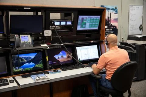 Inside the Launch Control Center at Kennedy Space Center on Sept. Stock Photos