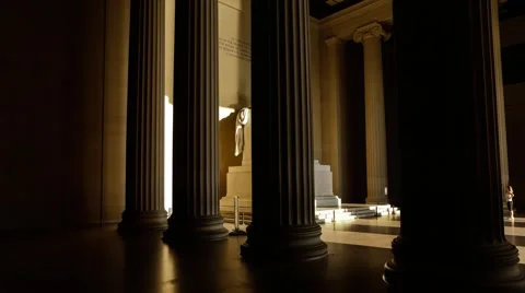 Inside the Lincoln Memorial hyperlapse Video stock 43266988