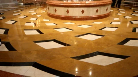 Inside the lobby of Venetian Hotel in Las Vegas Stock Footage 1613979