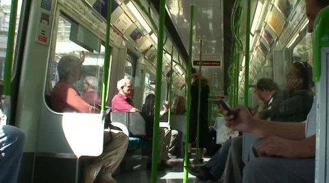 Inside London Underground Stock Footage 284987