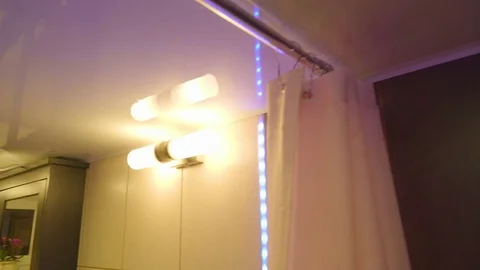 Inside look of the bathroom of the house Stock Footage 81799829