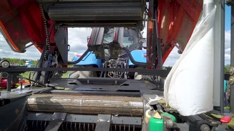 Inside look of the mechanical part of the truck Stock Footage 80615394