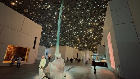 Inside the Louvre Abu Dhabi 6 (Editorial) Stock Footage 327469930