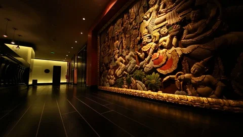 Inside Louvre Abu Dhabi Museum Stock Footage 128932508
