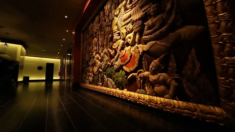 Inside Louvre Abu Dhabi Museum Stock Footage 128933025