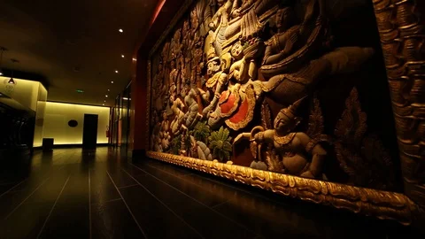 Inside Louvre Abu Dhabi Museum Stock Footage 128933382