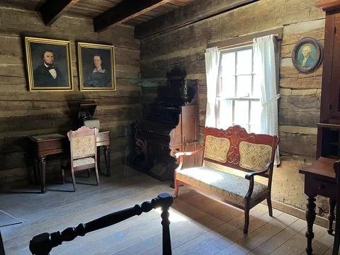 Inside Lower Residence in Spring Mill State Park Foto stock