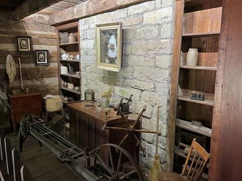 Inside Lower Residence in Spring Mill State Park Stock Photos