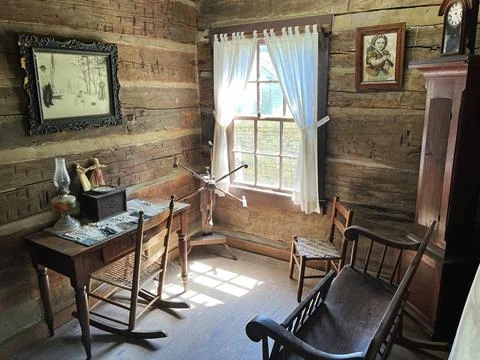 Inside Lower Residence in Spring Mill State Park Stock Photos