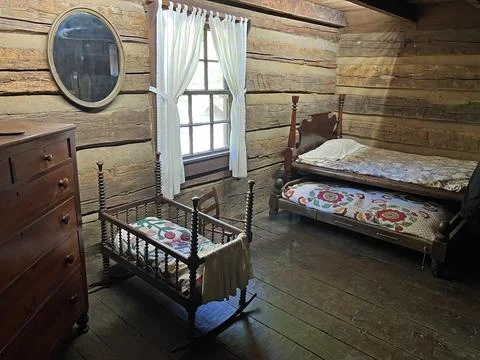 Inside Lower Residence in Spring Mill State Park Stock Photos