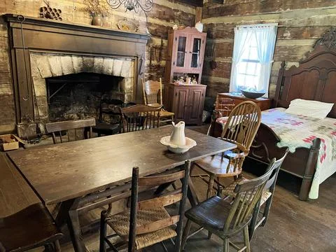 Inside Lower Residence in Spring Mill State Park Stock Photos