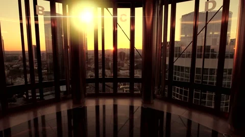 Inside luxury office building. skyline skyscrapers. urban cityscape. real estate Video stock 40472783