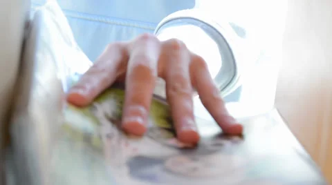 Inside Mailbox Retrieving Mail (POV) Stock Footage 37351082