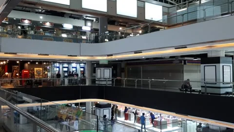 Inside Mall, in the Evening Stock Footage 337794178
