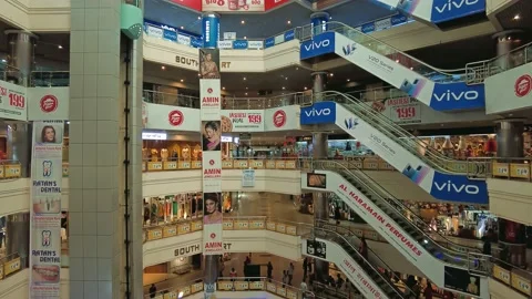 Inside The Mall Video stock 157077883